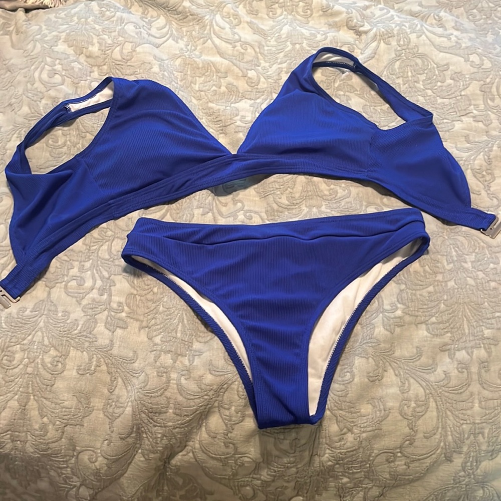 Dark blue bikini!
